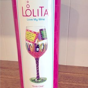 Lolita Book Club wine glass